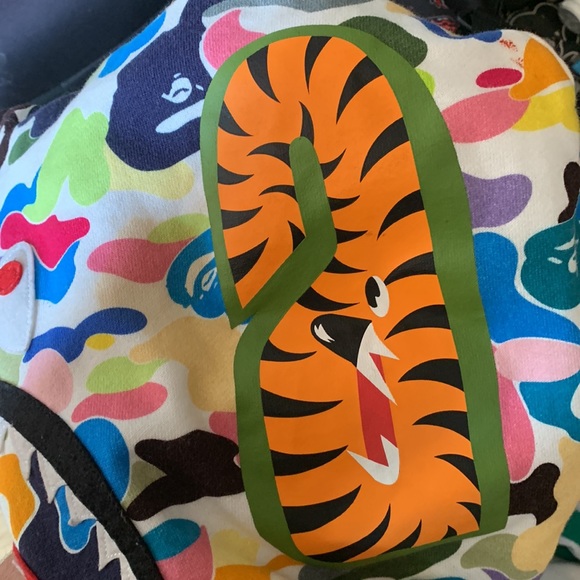 A Bathing Ape / bape-multi-camo-shark-full-zip-hoodie-white small - Picture 6 of 16